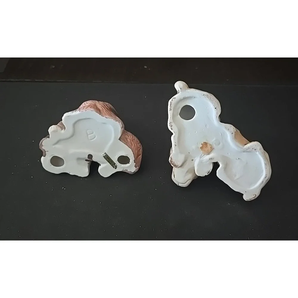 Pair of Puppy Dogs Puppies Porcelain Figurines - cute animal figures